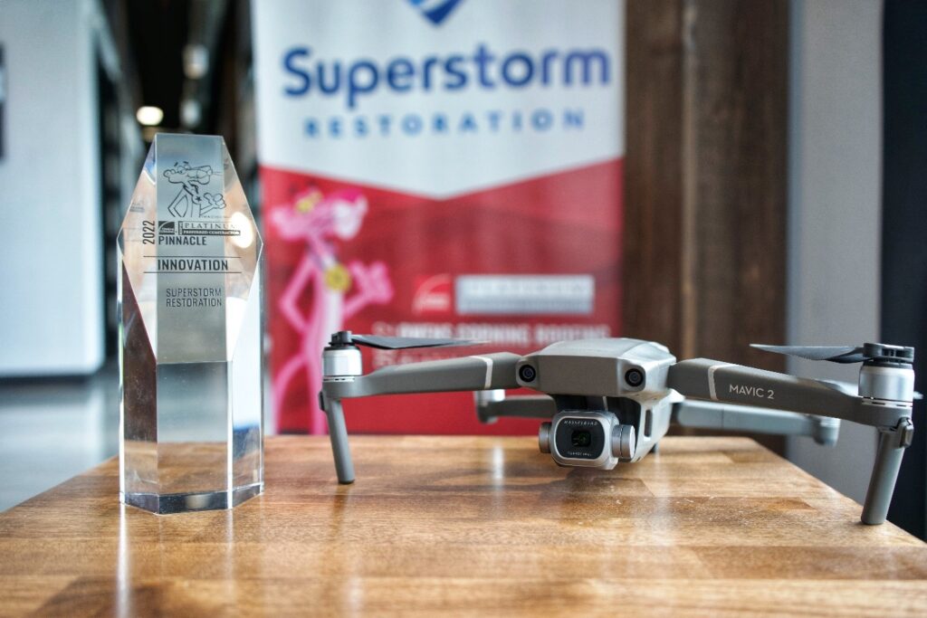 pinnacle innovation award with drone